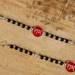 Black Beads Ram Silver Nazariya for Kids