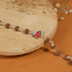 Rudraksha Silver Bracelet with Elephant Single Line for Kids