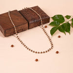 Authentic Rudraksha Silver Mala ( 6 - 7 mm Rudraksha)
