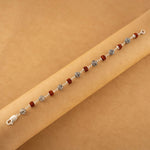 Buy Rudraksha and Om Namah Shivay Silver Beads Bracelet