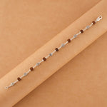 Orignal Rudraksha and Hollow Circular Silver Beads Bracelet