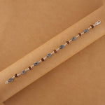 Authentic Rudraksha Silver Marquise Beads Bracelet.