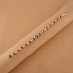 Authentic Rudraksha Silver Shiva Damru Bracelet Single