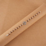 Orignal Rudraksha Silver Bracelet with Om in Pointed Circle