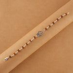 Authentic Rudraksha Silver Trishul Bracelet