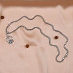 Authentic Silver Trishul Pendant with Chain