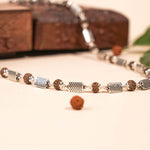 Rudraksha Silver Mala (Triangle Beads)