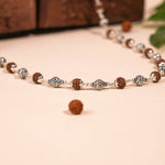 Rudraksha Silver Mala (Ornate Sphere Beads)