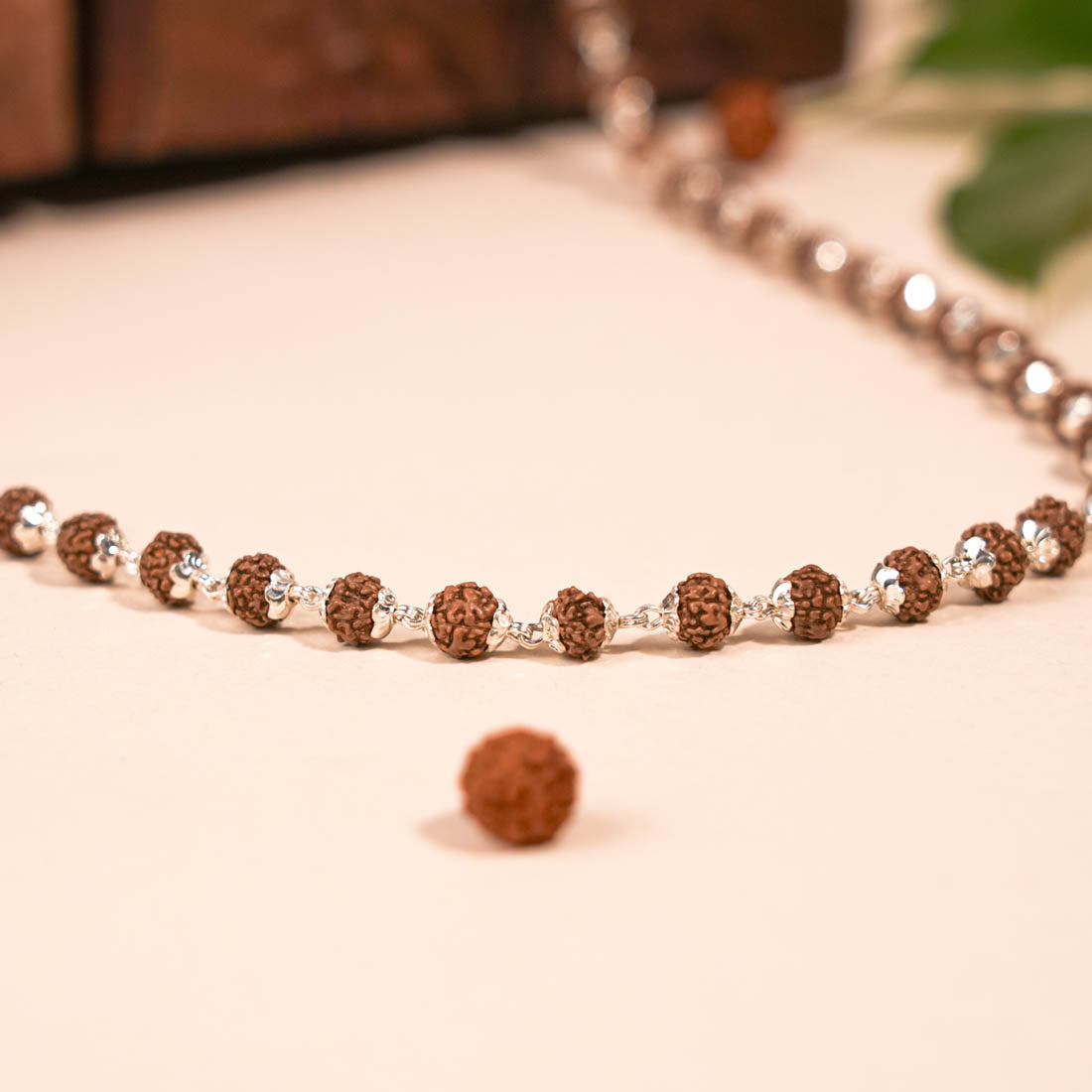 Rudraksha Silver Mala ( 6 - 7 mm Rudraksha)