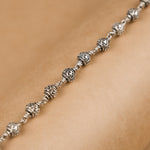Om Silver Beads Bracelet