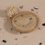 Authentic Spatik Diamond Cut Beads with Om Silver Beads Bracelet