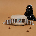 Authentic Rudraksha Silver Jay Thakar Four Line Bracelet