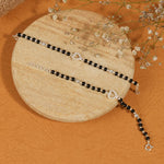 Authentic Black Beads and Silver Heart Nazariya for Kids