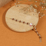 Authentic Rudraksha Silver Bracelet with Colorful Teddy Bear Single Line for Kids