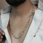 Rudraksha Silver Mala with Dome Beads