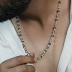 Buy Rudraksha Silver Mala (Square Bead)