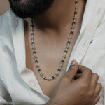Buy Rudraksha Silver Mala (Om Beads)