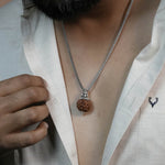 Orignal Adiyogi Pendant (6 Mukhi Nepali Rudraksha) With Chain
