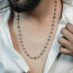 Buy Rudraksha Silver Mala (Ornate Sphere Beads)