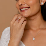 Organic Rose Gold Plated Silver Ring Cum Bracelet for Women