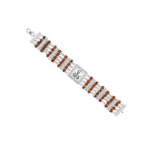 Rudraksha Silver Goga Four Line Bracelet