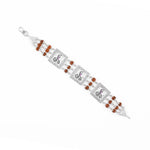 Rudraksha Silver Three Goga Brooch Bracelet