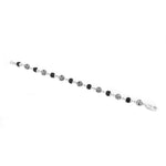 Rudraksha and Om Namah Shivay Silver Beads Bracelet