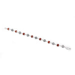 Classy Silver Rakhi with Rudraksha and Om Namah Shivay Beads