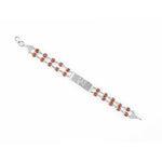 Pure Mercedes Symbol Silver Rudraksha Bracelet
