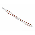 92.5 Silver Shree Double Line Rudraksha Bracelet
