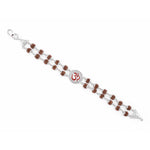 Original Rudraksha Round Om Double Line Bracelet