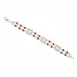 Rudraksha 92.5 Silver Goga Double Line Bracelet