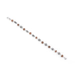 Original Rudraksha Silver Square Cylinder Bracelet.
