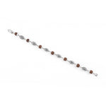 92.5 Silver Hollow Oval Rudraksha Bracelet