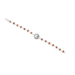 Rudraksha Silver Bracelet with Om in Pointed Circle