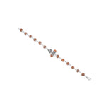 Rudraksha Silver Om Trishul Bracelet