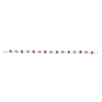 Rudraksha Silver Om Beads Bracelet