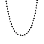 Black Rudraksha Silver Mala
