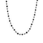Black Rudraksha with Om Namah Shivaya Silver Beads Mala