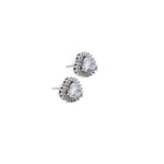 Silver Set Chain Pendant and Earrings with Sparkling Stones for Women