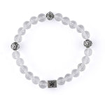 Spatik Diamond Cut Beads with Om Silver Beads Bracelet