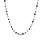 Rudraksha with Sphatik and Om Silver Beads Mala