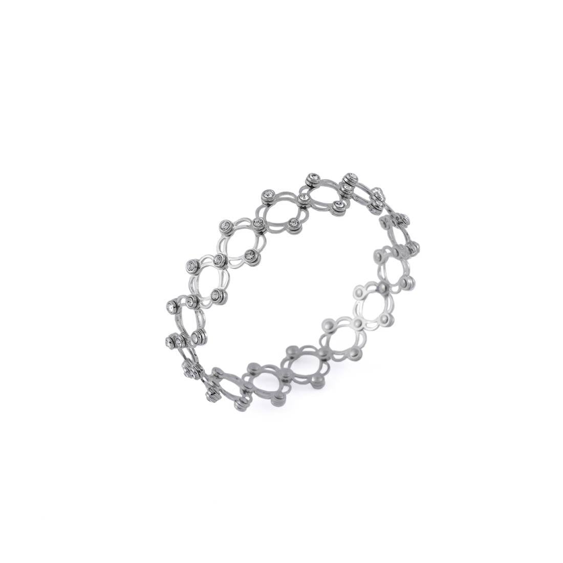Silver Ring Cum Bracelet with Stone for Women