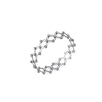 Silver Ring Cum Bracelet with Stone for Women