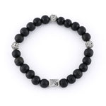 Karungali with Om Namah Shivay Silver Beads Bracelet