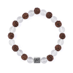 Rudraksha with Spatik Beads Bracelet