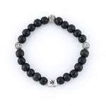 Karungali with Shree Hari Silver Beads Bracelet
