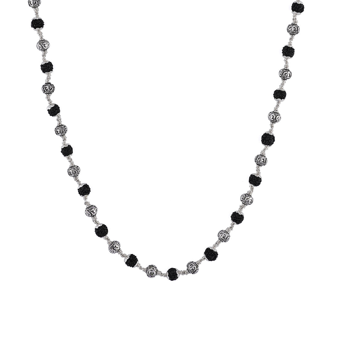 Authentic Black Rudraksha Om Beads Mala
