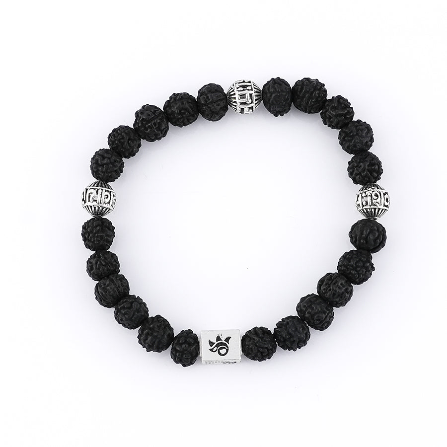 Premium Black Rudraksha Shiv Mantra Bracelet