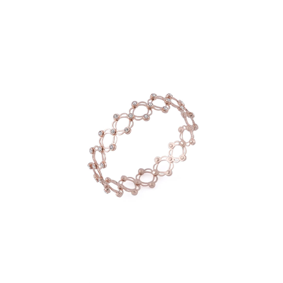 Rose Gold Plated Silver Ring Cum Bracelet for Women